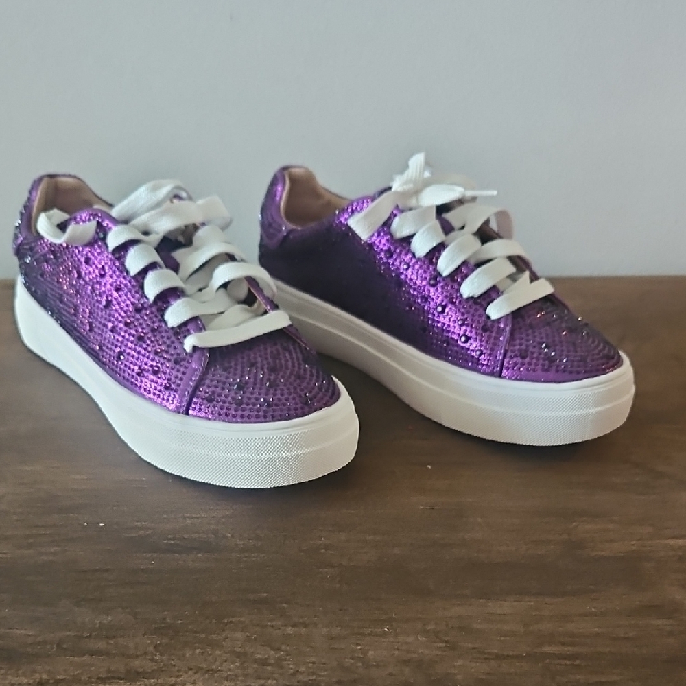 Purple Sequin Sneakers